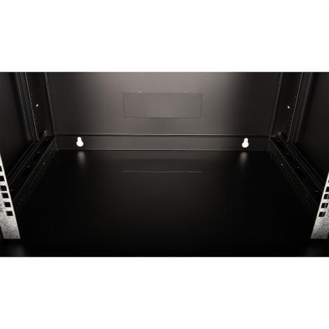 Шкаф 19" телекоммуникационный настенный, 6U 368x600х450 мм, дверь перфорация, черный